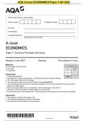 BUNDLE - 2023 QP/MS * A-level ECONOMICS PAPER 1, 2 & 3