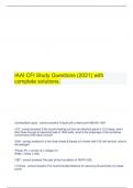 IAAI CFI Study Questions (2021) with complete solutions