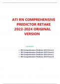 ATI RN COMPREHENSIVE PREDICTOR RETAKE  2023-2024 ORIGINAL VERSION 