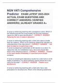 NGN VATI Comprehensive  Predictor EXAM LATEST 2023-2024  ACTUAL EXAM QUESTIONS AND  CORRECT ANSWERS (VERIFIED  ANSWERS) |ALREADY GRADED A+