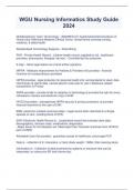 WGU Nursing Informatics Study Guide 2024