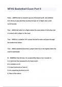 NFHS Basketball Exam Part II Questions & Answers 2023 ( A+ GRADED 100% VERIFIED)