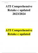 2023 ATI RN COMPREHENSIVE RETAKE C LATEST UPDATE/A GRADED 