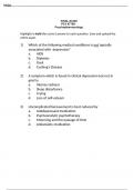 FINAL EXAM PSY 87700:  Psychopharmacology