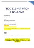 PORTAGE LEARNING / BIOD 121 NUTRITION FINAL EXAM / BIOD 121 REVIEW FINAL EXAMLATEST MODULE 1 LATEST