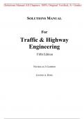 Traffic and Highway Engineering 5th Edition By Nicholas Garber, Lester Hoel (Solutions Manual All Chapters, 100% original verified, A+ Grade)