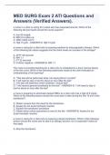MED SURG Exam 2 ATI Questions and Answers (Verified Answers).
