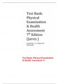 Test Bank: Physical Examination & Health Assessment 7e 