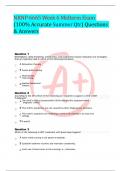 NRNP 6665 Week 6 Midterm Exam (100% Accurate Summer Qtr) Questions & Answers