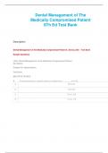 Dental Management of The Medically Compromised Patient 8Th Ed Test Bank