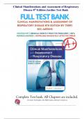 Clinical Manifestations and Assessment of Respiratory Disease 8th Edition Jardins Test Bank | (Graded A+) Questions & Explained Answers | 2023