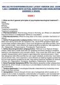 NSG 552 PSYCHOPHARMACOLOGY LATEST VERSION 2023  EXAM 1,2&3  COMBINED WITH ACTUAL QUESTIONS AND HIGHLIGHTED ANSWERS A GRADE.