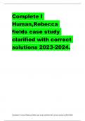 Complete I Human,Rebecca fields case study clarified with correct solutions 2023-2024.