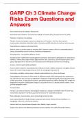 GARP Ch 3 Climate Change Risks Exam Questions and Answers 