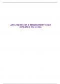 ATI LEADERSHIP & MANAGEMENT EXAM (UPDATED 2023/2024)