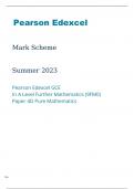 Edexcel A Level Further Mathematics 9FM0/4D Mark Scheme June2023.