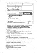 Edexcel A Level Further Mathematics 9FM0/02 Question Paper and Mark Scheme June2023.