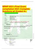 NRNP 6531>Final Exam compliation 6531.Complete Solutions all Graded A+. REAL EXAM 2023/2024 UPDATE