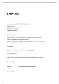 EMD Class Questions and answers 2023/2024 Latest Edition