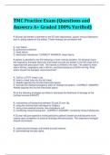 TMC Practice Exam (Questions and Answers A+ Graded 100% Verified)