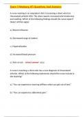 Exam 3 Medsurg ATI Questions And Answers