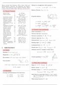 Physics fifth year Formula Sheet