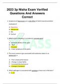 2023 3p Nisha Exam Verified Questions And Answ