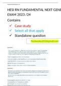 HESI RN FUNDAMENTAL NEXT GENERATION EXAM 2023 /24 