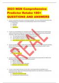 2023 NGN Comprehensive Predictor Retake 180+ QUESTIONS AND ANSWERS