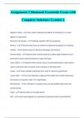 Assignment 2 Diamond Essentials Exam with Complete Solutions Graded A