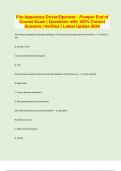 Fire Apparatus Driver/Operator - Pumper End of Course Exam | Questions with 100% Correct Answers | Verified | Latest Update 2024 | 40 Pages