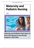 Maternity and Pedi Ch 2,3,4,5,6,7, / Maternity & Ped TEST 2 (Chapters 8, 9, 10, 12, 13, 14) & 3 More in one Combination. 