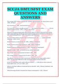 SCCJA DMT/SFST EXAM  QUESTIONS AND  ANSWERS
