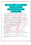 SCCJA PRE ACADEMY  FINAL EXAM  QUESTIONS AND  ANSWERS
