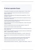 Fl driver operator Exam Questions and Answers Graded A
