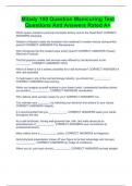 Milady 100 Question Manicuring Test Questions And Answers Rated A+