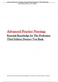 Advanced Practice Nursing: Essential Knowledge For The Profession  3rd Edition Denisco Test Bank