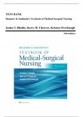 Brunner & Suddarth's Textbook of Medical-Surgical Nursing 15th Edition Hinkle Test Bank All 68 Chapters with Rationales | Complete Guide A+.