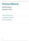 Edexcel Mathematics 9MA0/32 Mark Scheme June2023.