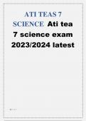 2023 ATI TEAS 7 SCIENCE EXAM ALL VERSIONS COMBINED