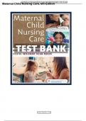 Test Bank For Maternal Child Nursing Care 6th Edition:Maternal Child Nursing Care 6th Edition:  Questions & Answers With Rationales: Guaranteed A+ Guide