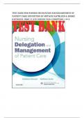 TEST BANK for Nursing Delegation and Management of Patient Care 2nd Edition by Motacki Kathleen 