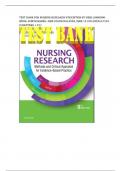 TEST BANK for Nursing Research 9th Edition by by Geri LoBiondo Wood Judith