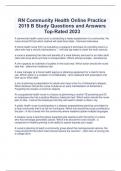  RN Community Health Online Practice 2019 B Study Questions and Answers Top-Rated 2023