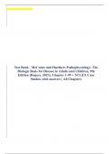 Test Bank - McCance and Huethers Pathophysiology: The Biologic Basis for Disease in Adults and Children, 9th Edition (Rogers, 2023), Chapter 1-49 + NCLEX Case Studies with answers | All Chapters