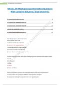 Whole; ATI Medication administration Questions With Complete Solutions/ Guarantee Pass