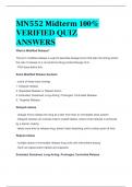 BEST REVIEW  MN 552 Midterm 100%  VERIFIED QUIZ  ANSWERS