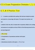 CCA Exam Preparation Domains 1, 2, 3, 4, 5, & 6 Practice Test Newest Questions and Answers (2023 / 2024) (Verified Answers)