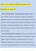 CIP Level 2 NACE-CIP2-001 Practice Test Newest Questions and Answers (2023 / 2024) (Verified Answers)