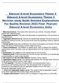      Edexcel A-level Economics Theme 2 /Edexcel A-level Economics Theme 4 Revision study Quide Detailed Explanations For Quality Revision 2023 Final  Pearson Edexcel A-level Economics Units